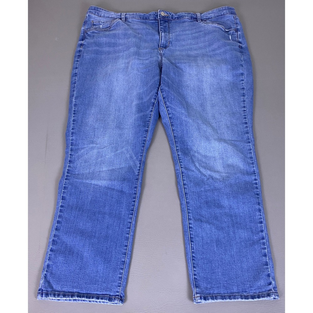 Sonoma Goods For Life Jeans Women's‎ 24W Straight Leg Blue Medium Wash Stretch *